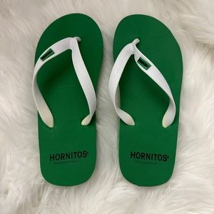 NWOT Hornitos Tequila Green Flip Flop Sandals